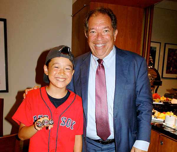 kid reporter first pitch fenway park boston red sox